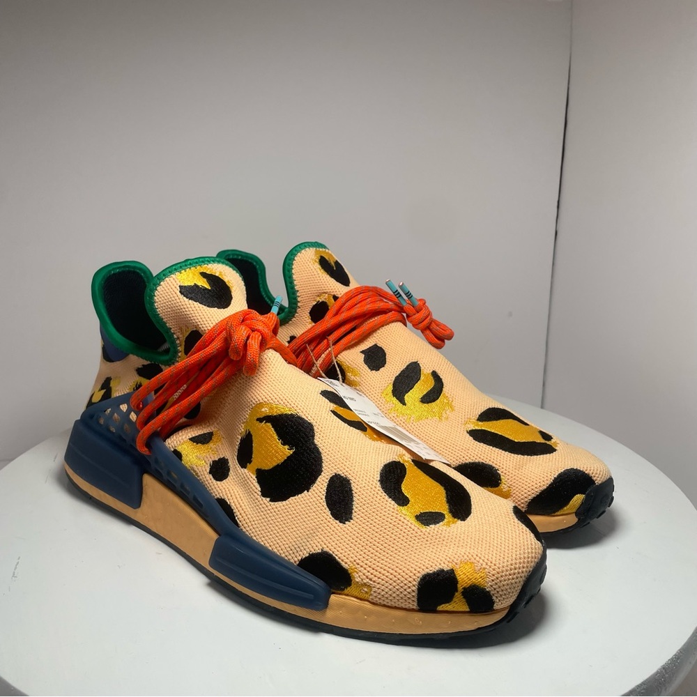 Size 10 - adidas Pharrell x NMD Human Race Animal Print - Pulse Amber